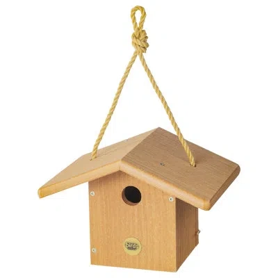 Birds Choice Modern Farmhouse Hanging Bird House For Wrens And Small Birds In Natural Teak