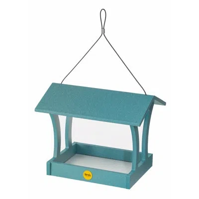 Birds Choice Recycled Plastic Decorative Bird Feeder In Lake Blue