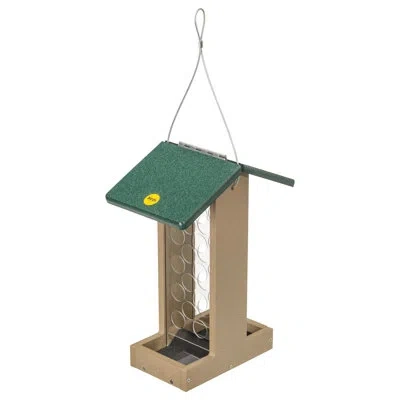 Birds Choice Recycled Whole Peanut Hopper Bird Feeder In Green