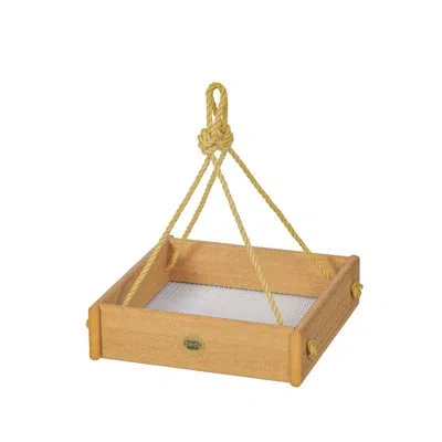 Birds Choice Schpf100 Hanging Tray Bird Feeder, Spruce Creek Collection, Recycled Plastic,natural Teak