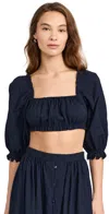 Birds Of Paradis Agnes Blouse Midnight Broderie In Midnight Broderie