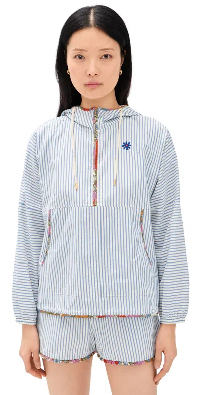 Birds Of Paradis Andi Windbreaker Seaside Stripe Seaside Stripe In Blue
