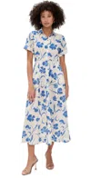 Birds Of Paradis Aster Dress Blue Iris In Blue Iris