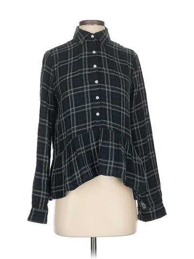 Pre-owned Birds Of Paradis By Trovata Long Sleeve Blouse In Green