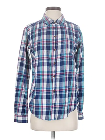 Pre-owned Birds Of Paradis By Trovata Long Sleeve Button Down Shirt In Blue