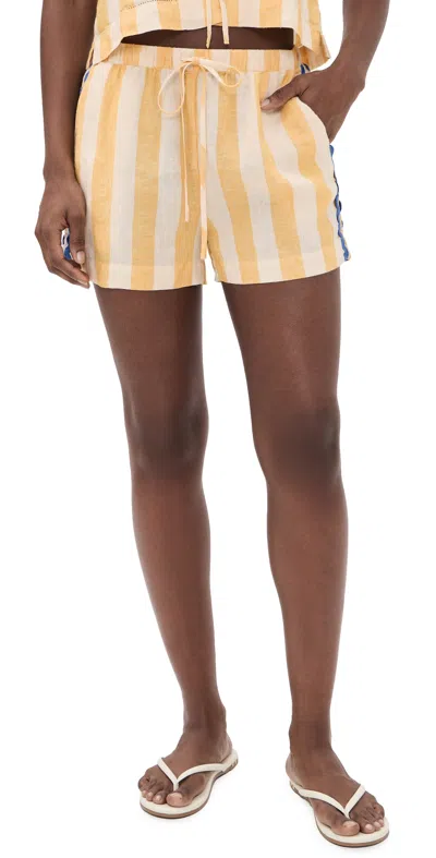 Birds Of Paradis Charlie Faro Stripe Shorts Faro Stripes In Multi