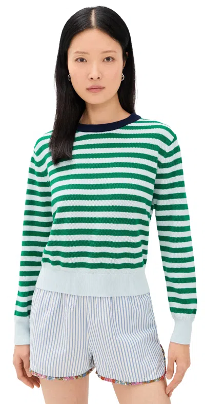 Birds Of Paradis Cleo Green Stripe Sweater Green Stripe In Multi