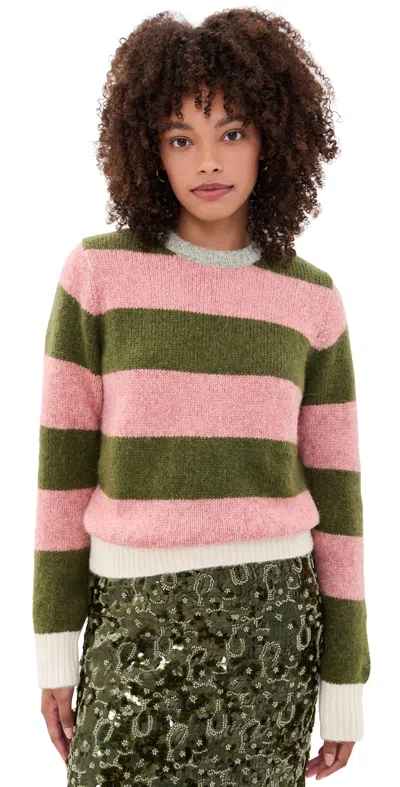 Birds Of Paradis Cleo Sweater Pink Stripe