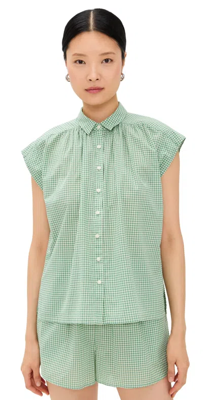 Birds Of Paradis Della Shirt Pistachio Gingham