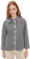 Birds Of Paradis Ginny Quilted Jacket Onyx Check In Multi