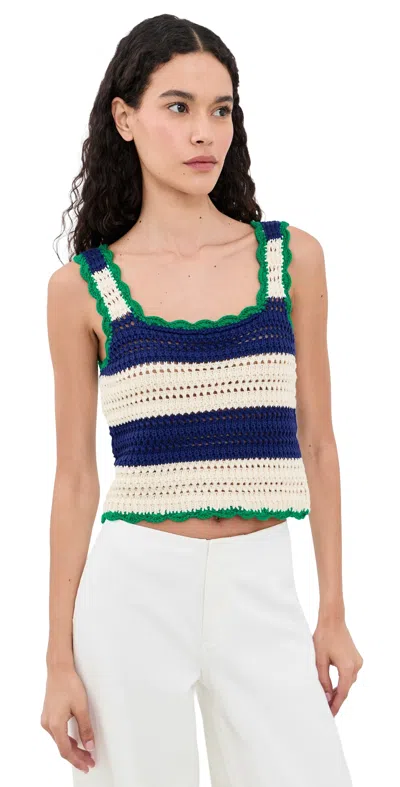 Birds Of Paradis Justine Sweater Tank Nvy W/ Aw Stripe In Multi