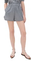 Birds Of Paradis Lucille Shorts Inkwell Gingham In Black