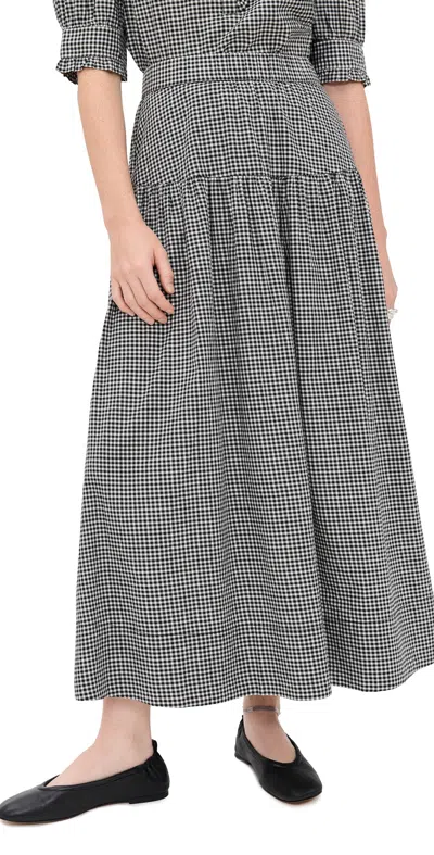 Birds Of Paradis Lydia Skirt Onyx Check In Multi