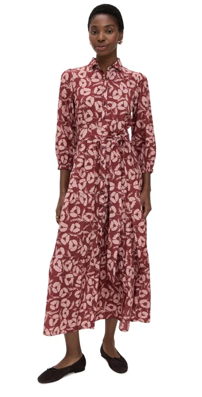 Birds Of Paradis Martina Dress In Briar Rosewood Briar Rosewood In Red