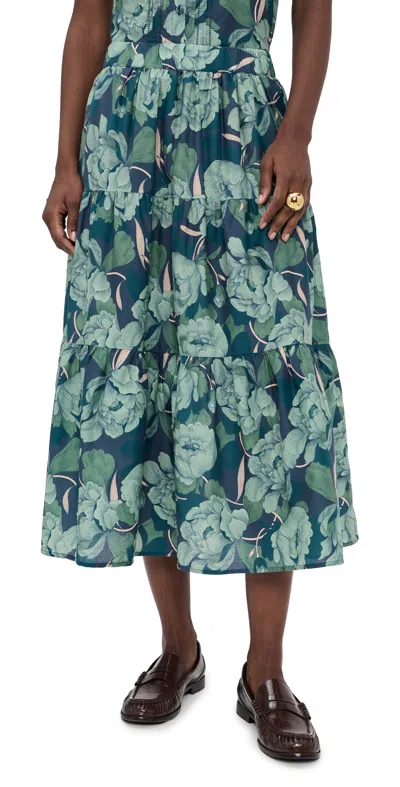 Birds Of Paradis Mckenna Skirt Hushed Shadow In Blue