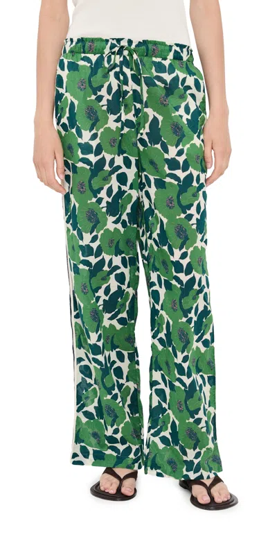 Birds Of Paradis Vera Vega Floral Pants Vega Floral In Green