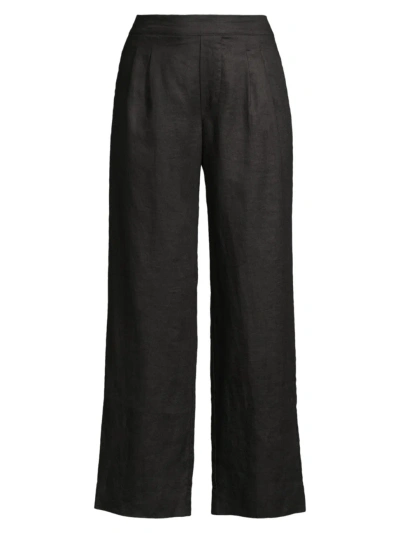 Birds Of Paradis Women's Leigh Linen Pull-on Pants In Black