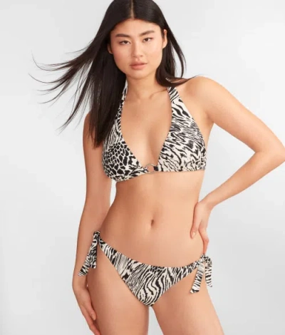 Birdsong Cheeky Side Tie Bikini Bottom In Leopard Luxe