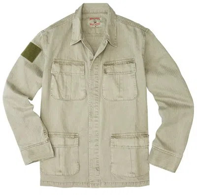 Pre-owned Birdwell Beach Britches Hbt Herringbone Military Jacket Pigment Dyed Green S