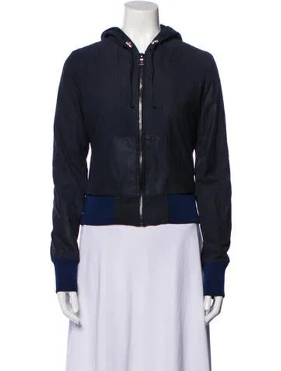 Pre-owned Birger Christensen Bomber Jacket In Blue