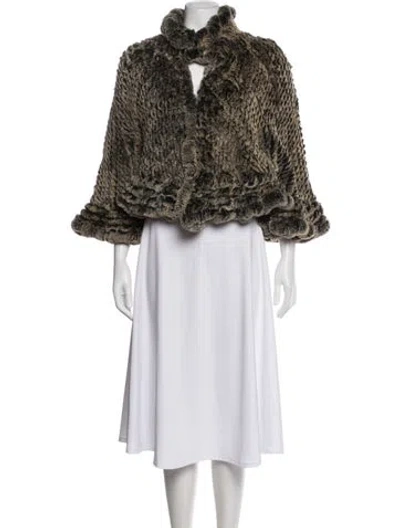 Pre-owned Birger Christensen Faux Fur Jacket In Multi