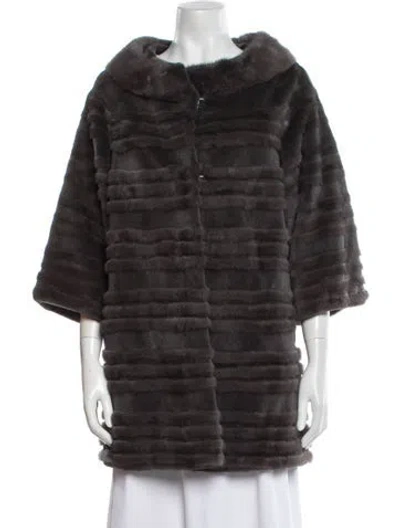 Pre-owned Birger Christensen Mink Fur Jacket In Brown