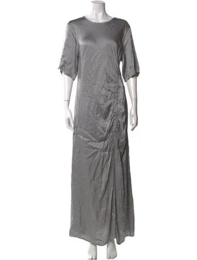 Pre-owned Birgitte Herskind Crew Neck Long Dress In Gray