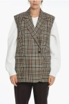 Birgitte Herskind Houndstooth Motif Wool Walter Double Breast Vest
