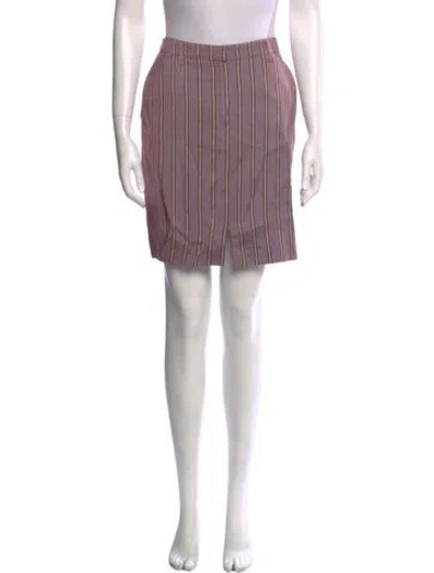 Pre-owned Birgitte Herskind Linen Mini Skirt In Purple