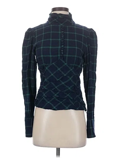 Pre-owned Birgitte Herskind Long Sleeve Blouse In Green