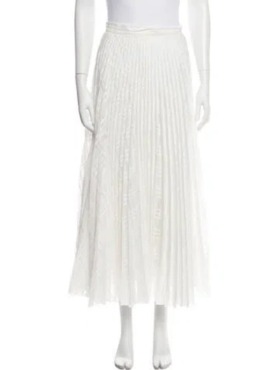 Pre-owned Birgitte Herskind Midi Length Skirt In White