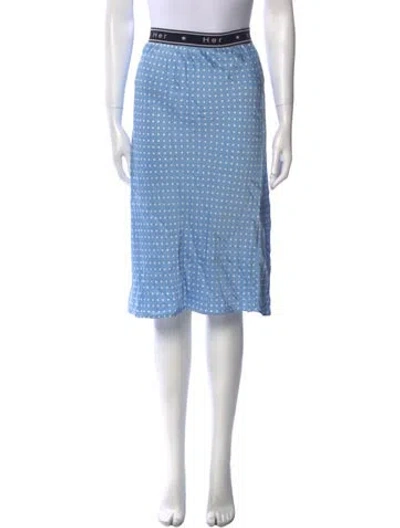 Pre-owned Birgitte Herskind Polka Dot Print Knee-length Skirt In Blue