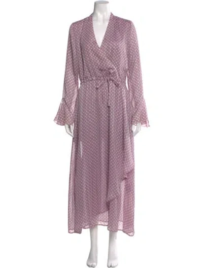 Pre-owned Birgitte Herskind Printed Long Dress In Pink