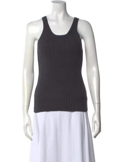 Pre-owned Birgitte Herskind Scoop Neck Sleeveless Top In Gray