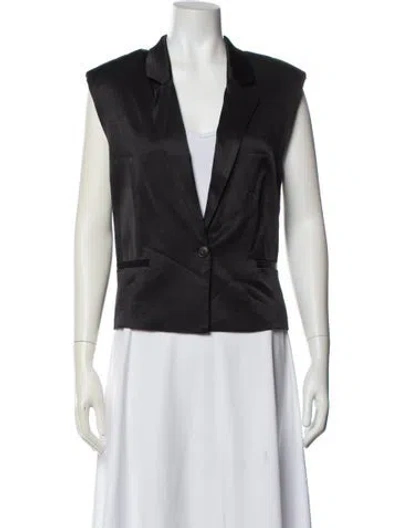 Pre-owned Birgitte Herskind Silk Vest W/ Tags In Black