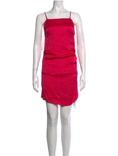 Pre-owned Birgitte Herskind Square Neckline Mini Dress In Pink