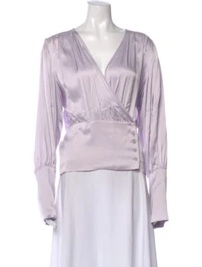 Pre-owned Birgitte Herskind V-neck Long Sleeve Blouse In Pink