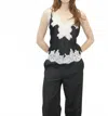 Birgitte Herskind Zew Lace Top In Black & White In Black