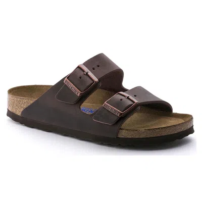 Birkenstock Arizona Slippers With Cork Midsole And Suede Upper In Brown