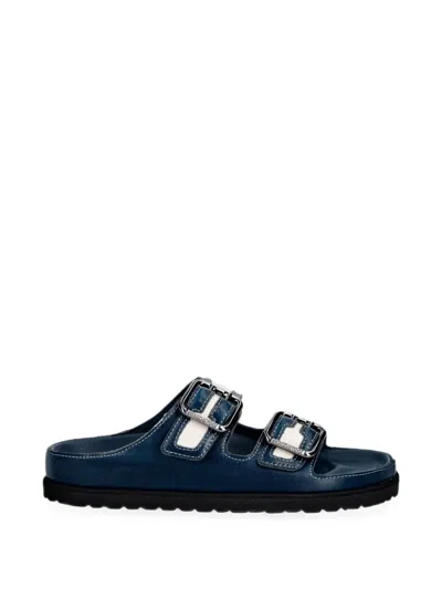 Birkenstock 1774 Arizona Buckle-fastening Sandals In Blue