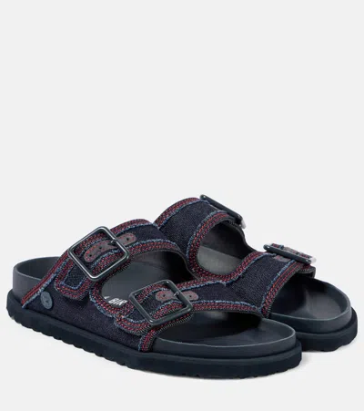 Birkenstock 1774 5mm Arizona Stonewashed Denim Sandals In Blue