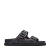 Birkenstock 1774 5mm Arizona Stonewashed Denim Sandals In Dark Wash Denim