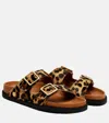 Birkenstock 1774 Animal Print Flat Sole Open Toe Sandals In Multi