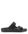 Birkenstock 1774 Arizona Raffia Sandals In Black