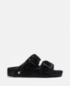 Birkenstock 1774 Arizona Shearling Big Buckle  In Black