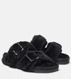 Birkenstock 1774 Arizona Shearling Big Buckle  In Black
