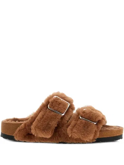 Birkenstock 1774 Arizona Shearling Sandals In Brown