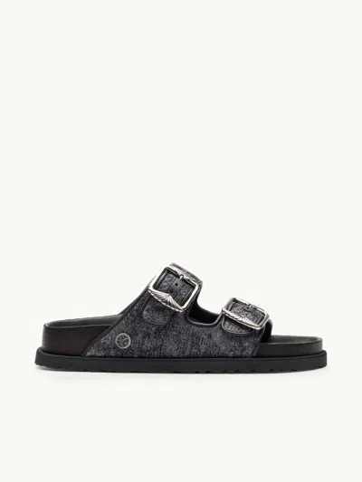 Birkenstock 1774 Arizona Velvet Sandals Black It39