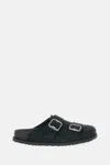 Birkenstock 1774 Becomes Berlin 222 West Suede Exq In Black