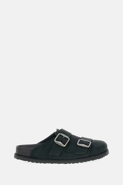Birkenstock 1774 Becomes Berlin 222 West Suede Exq In Black